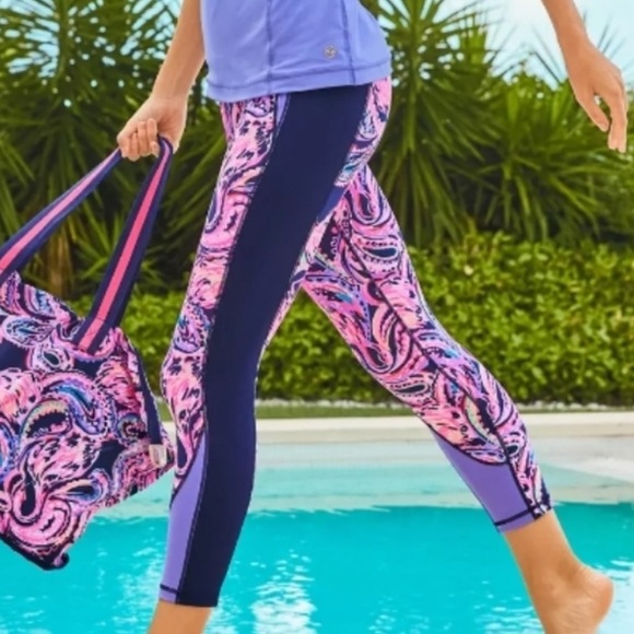 {Lilly Pulitzer} Brand New Weekender High Rise Midi Leggings - Picture 2 of 13